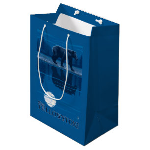 Sac Cadeau Moyen Ours dans le clair de lune - Yellowstone
