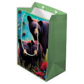 Sac Cadeau Moyen Ours de Momma et petits (Dos Angle)