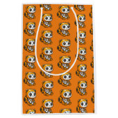 Sac Cadeau Moyen ours drôle et pizza (Devant)