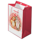 Sac Cadeau Moyen Ours mignons d'amour (Devant Angle)