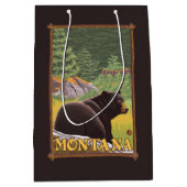 Sac Cadeau Moyen Ours noir dans la forêt - Montana (Devant)