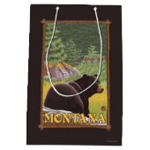 Sac Cadeau Moyen Ours noir dans la forêt - Montana (Dos)