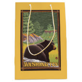 Sac Cadeau Moyen Ours noir dans la forêt - Washington (Devant)
