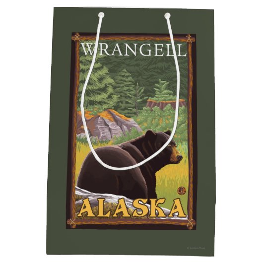 Sac Cadeau Moyen Ours noir dans la forêt - Wrangell, Alaska (Dos)