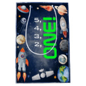 Sac Cadeau Moyen Outer Space First Birthday (Devant)