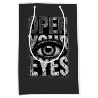 Sac Cadeau Moyen Ouvrez Vos Yeux Art Streetwear Gothique Grunge
