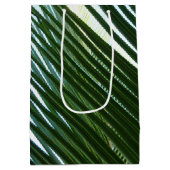 Sac Cadeau Moyen Overlapping Palm Fronds Tropical Green Abstract (Dos)