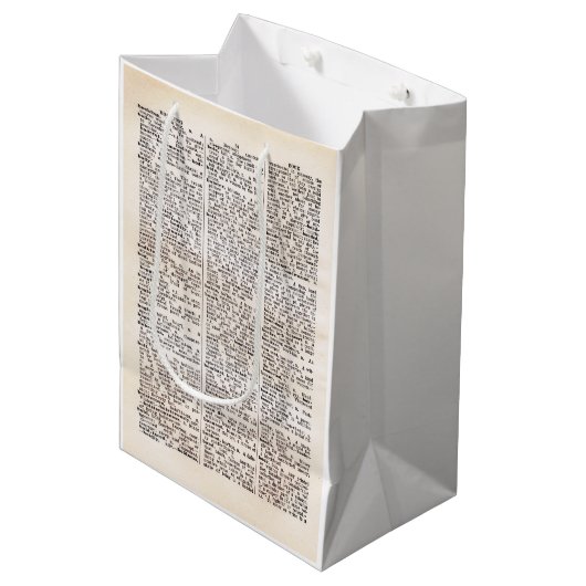 Sac Cadeau Moyen Page du dictionnaire Book Lover's Dictionary Bag (Devant Angle)