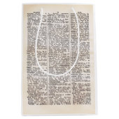 Sac Cadeau Moyen Page du dictionnaire Book Lover's Dictionary Bag (Devant)