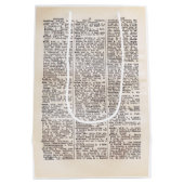 Sac Cadeau Moyen Page du dictionnaire Book Lover's Dictionary Bag (Dos)