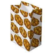 Sac Cadeau Moyen Pain tressé Challah de boulangerie juive Hanukkah (Devant Angle)