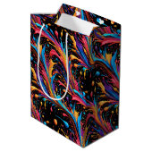Sac Cadeau Moyen Paint Sauvage Vibrant (Dos Angle)