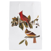 Sac Cadeau Moyen Paire cardinale Audubon en amandiers sauvages (Dos)