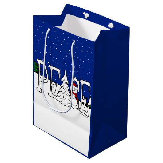 Sac Cadeau Moyen Paix (Devant Angle)