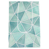 Sac Cadeau Moyen Pale Aqua Geometric Mosaic – Polygon (Dos)