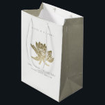 SAC CADEAU MOYEN PALE GLAMOREUX OR BLANC LOTUS MARIAGE FLORAL<br><div class="desc">Si vous avez besoin d'une personnalisation ou d'autres éléments correspondants,  n'hésitez pas à me contacter à l'adresse yellowfebstudio@gmail.com</div>