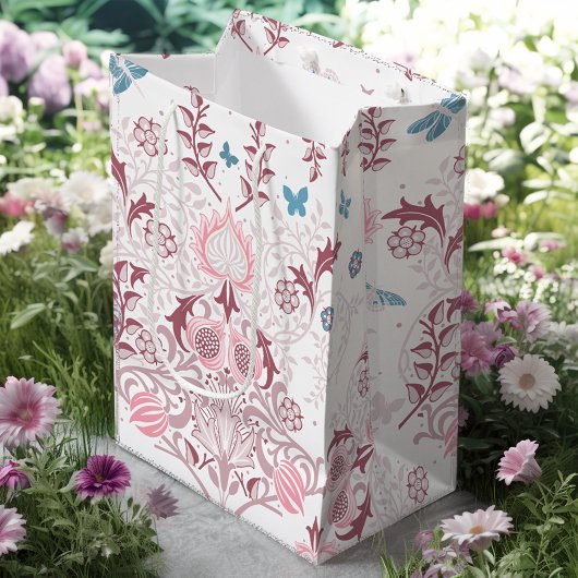Sac Cadeau Moyen Palette rose William Morris Design