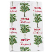Sac Cadeau Moyen Palmier Tropical Noël Arbre de Noël (Devant)