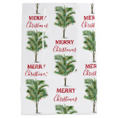 Sac Cadeau Moyen Palmier Tropical Noël Arbre de Noël (Dos)