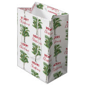 Sac Cadeau Moyen Palmier Tropical Noël Arbre de Noël (Dos Angle)