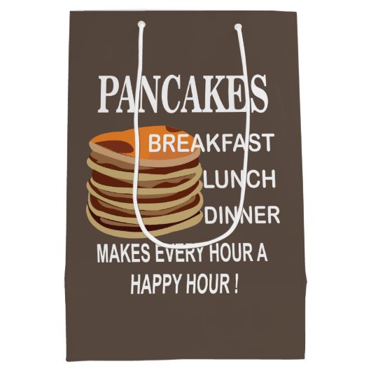 Sac Cadeau Moyen Pancakes Fait Chaque Heure Un Joyeux Pancake De L' (Dos)