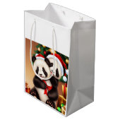 Sac Cadeau Moyen Panda de Noël (Dos Angle)
