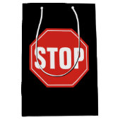 Sac Cadeau Moyen Panneau STOP (Devant)
