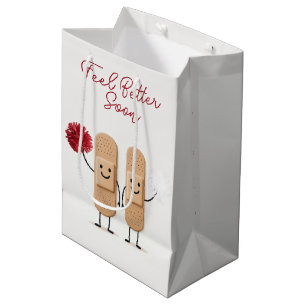 Sac Cadeau Moyen Pansements Chemises de Torchon sur Fond Blanc