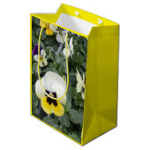 Sac Cadeau Moyen Pansies colorées Pâques (Dos Angle)