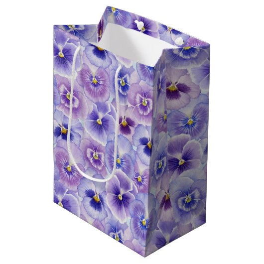 Sac Cadeau Moyen Pansy (Devant Angle)