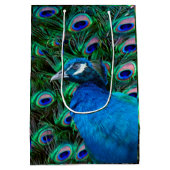 Sac Cadeau Moyen Paon et plume (Dos)