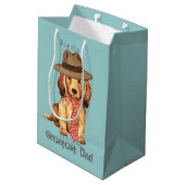 Sac Cadeau Moyen Papa Dachshund (Dos Angle)