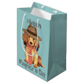 Sac Cadeau Moyen Papa Dachshund (Devant Angle)