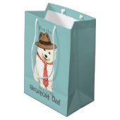 Sac Cadeau Moyen Papa Samoyé (Dos Angle)