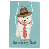 Sac Cadeau Moyen Papa Samoyé (Dos)