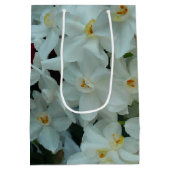 Sac Cadeau Moyen Paperwhite Narcissus Fleurs blanches délicates (Dos)