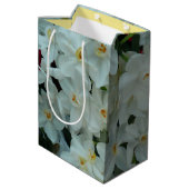 Sac Cadeau Moyen Paperwhite Narcissus Fleurs blanches délicates (Dos Angle)