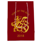 Sac Cadeau Moyen Papier-cadeau Gold Chig Chinois Nouvel An 2018 M S (Dos)