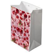 Sac Cadeau Moyen Papier d'emballage à motif de noeud papillon coeur (Devant Angle)