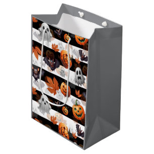 Sac Cadeau Moyen Papier d'emballage classique d'Halloween effrayant