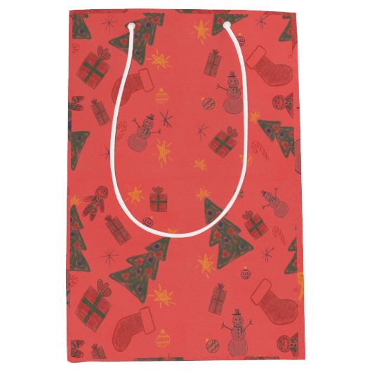 Sac Cadeau Moyen Papier d'emballage de construction (Devant)