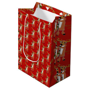 Sac Cadeau Moyen Papier d'emballage Reindeer Jazz