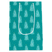 Sac Cadeau Moyen Papier d'enlèvement de forêt de Noël (Dos)