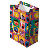 Sac Cadeau Moyen Papier d'enveloppement Elmo et Friends (Devant Angle)