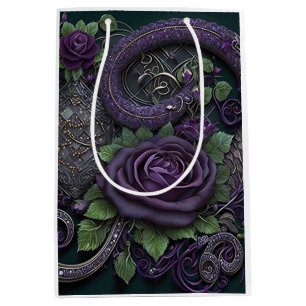 Sac Cadeau Moyen Papier d'enveloppement violet de noeud celtique de