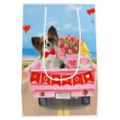 Sac Cadeau Moyen Papillon Chien Saint-Valentin Coeurs de Camion (Dos)