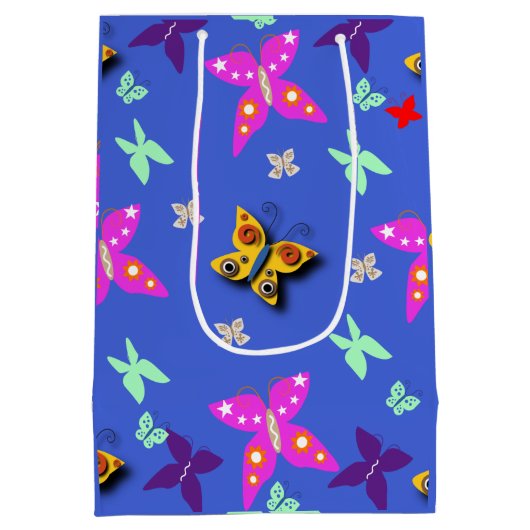 Sac Cadeau Moyen Papillon coloré (Dos)