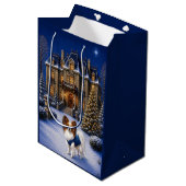 Sac Cadeau Moyen Papillon de Noël  (Devant Angle)