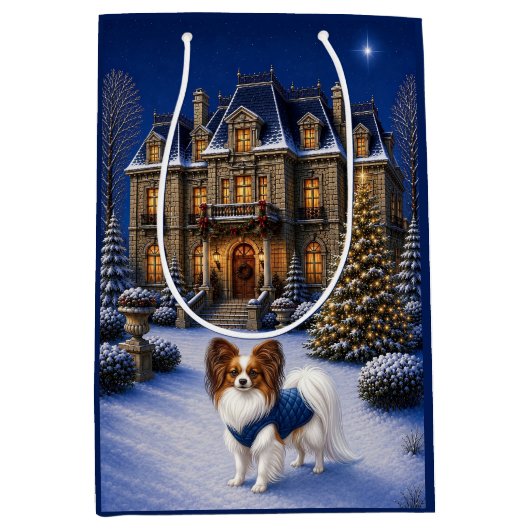 Sac Cadeau Moyen Papillon de Noël  (Devant)