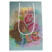Sac Cadeau Moyen papillon fille de 5e anniversaire (Dos)
